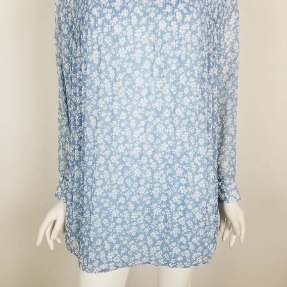 NWT Kimchi Blue Floral Pintuck Chiffon Swing Dress - Picture 5 of 8